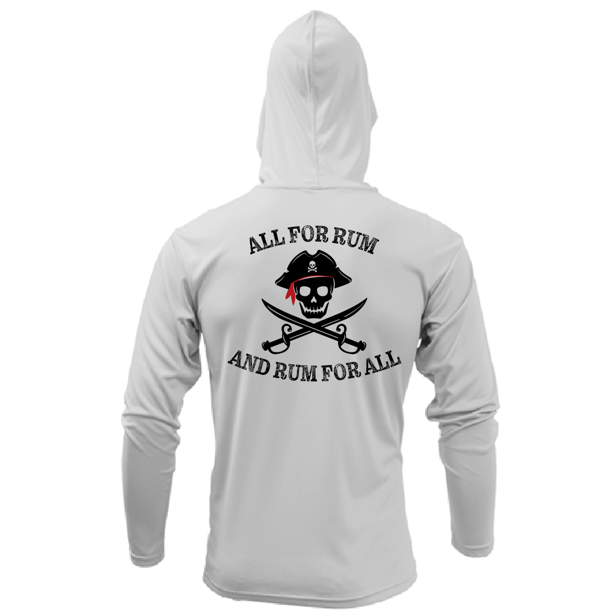 Saltwater Born Florida Freshwater Born "All For Rum and Rum For All" Men's Long Sleeve UPF 50+ Dry-Fit Hoodie