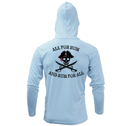 Saltwater Born Florida Freshwater Born "All For Rum and Rum For All" Men's Long Sleeve UPF 50+ Dry-Fit Hoodie