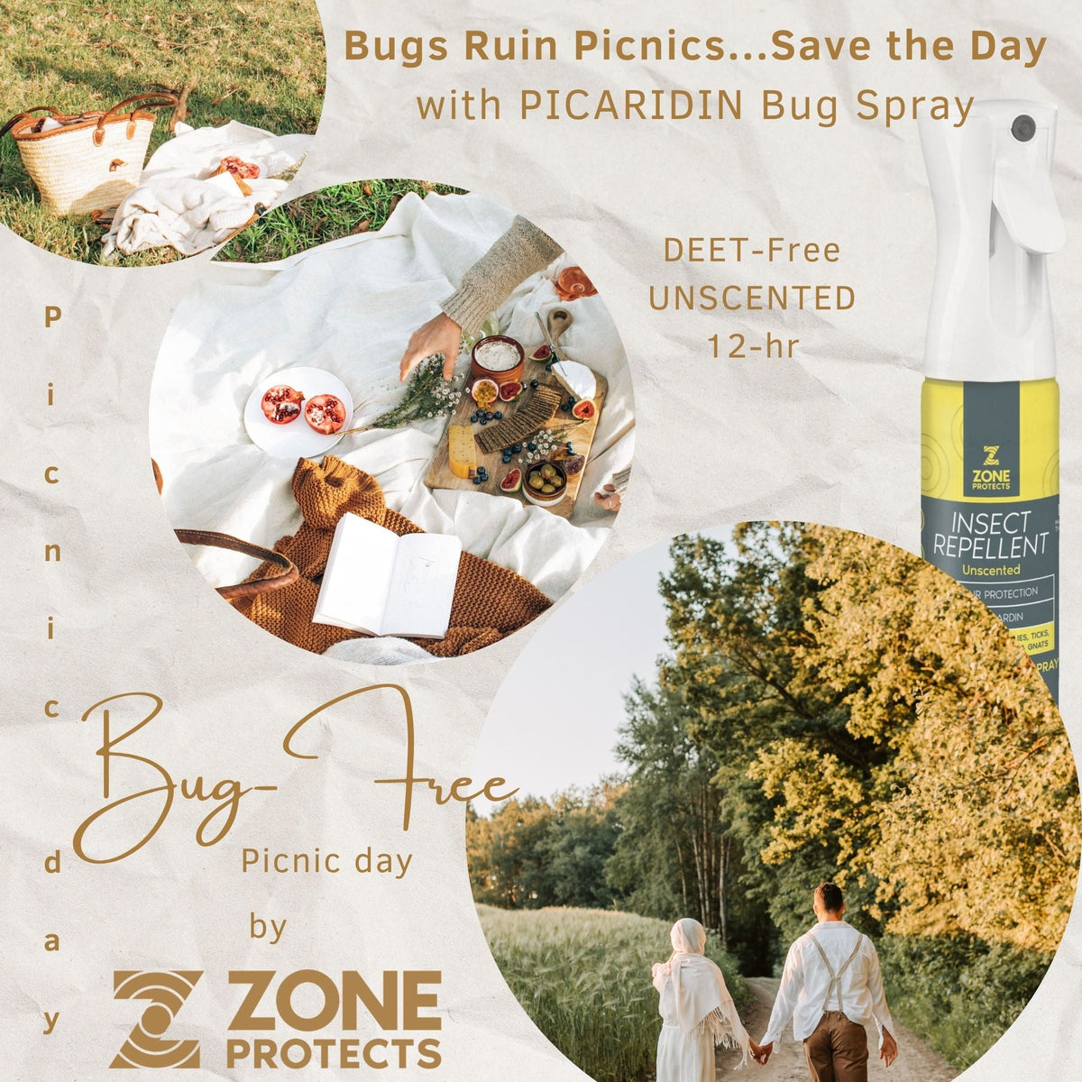 Zone Protects Insect Repellent, Picaridin Unscented, 10oz Mistosol