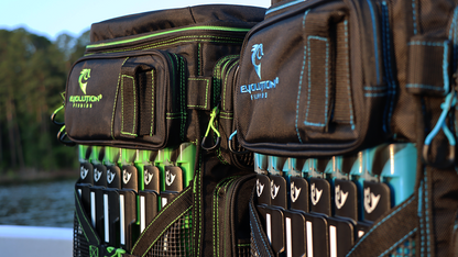 Evolution Outdoor Drift Series 3600 Tackle Backpack with Rod Holders & QuikLatch Trays