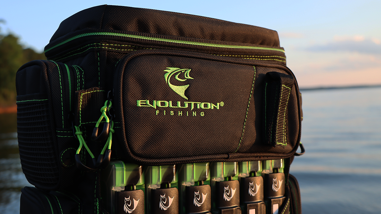 Evolution Outdoor Drift Series 3600 Tackle Backpack with Rod Holders & QuikLatch Trays
