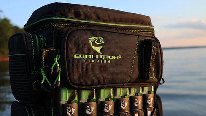 Evolution Outdoor Drift Series 3600 Tackle Backpack with Rod Holders & QuikLatch Trays