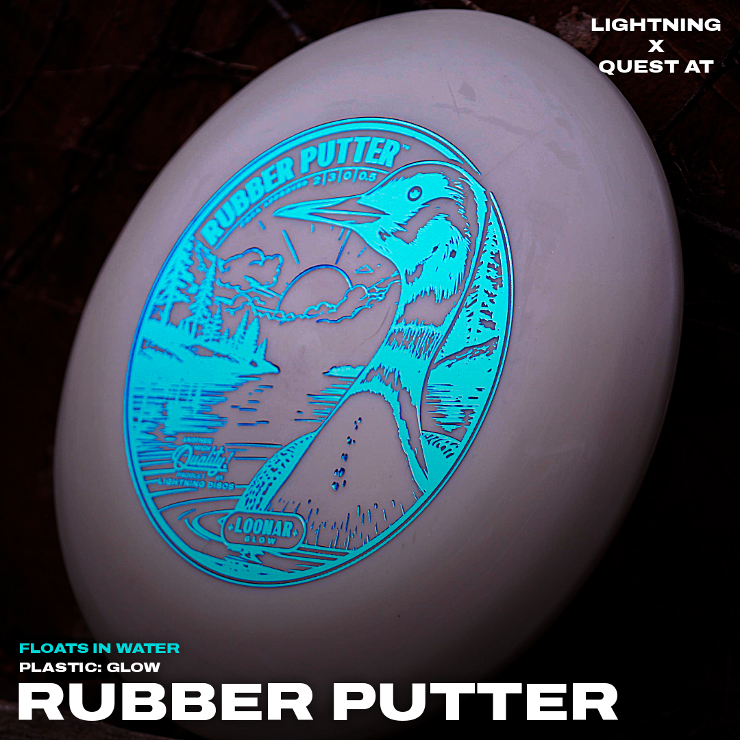 Gotta Go Gotta Throw Lightning Loonar Glow Rubber Putter Golf Disc