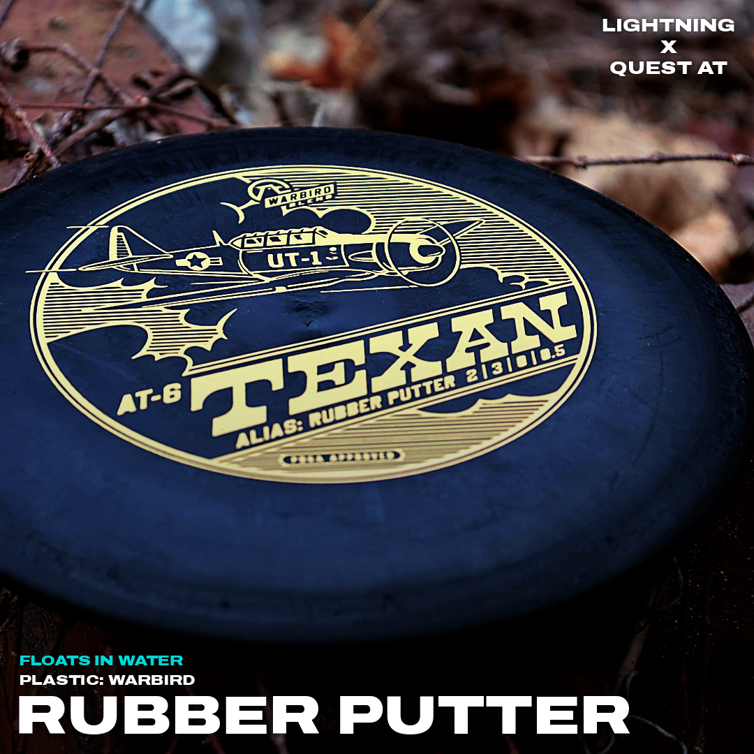 Gotta Go Gotta Throw Lightning Warbird AT-6 Rubber Putter Golf Disc
