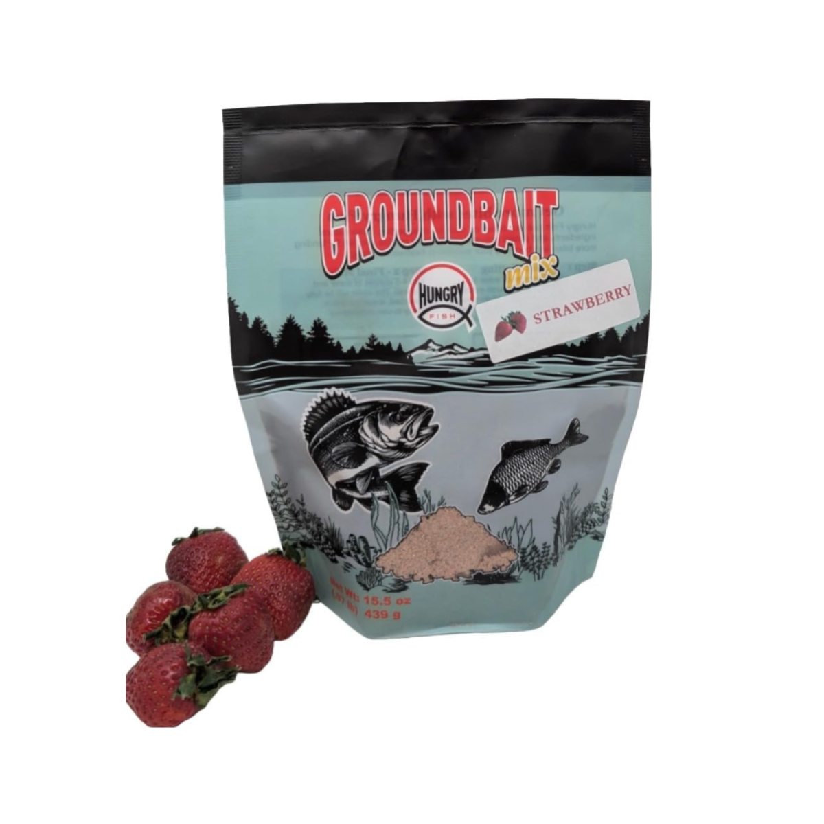 HungryFish GroundBait Mix - (Strawberry) 15.9oz