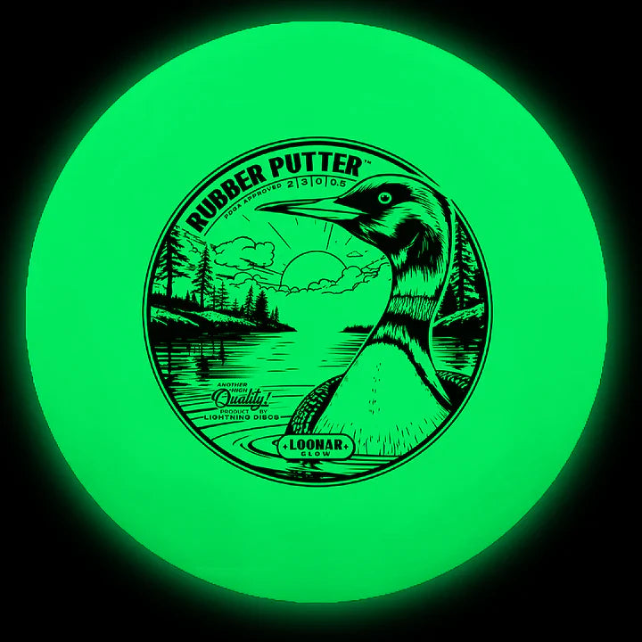 Gotta Go Gotta Throw Lightning Loonar Glow Rubber Putter Golf Disc