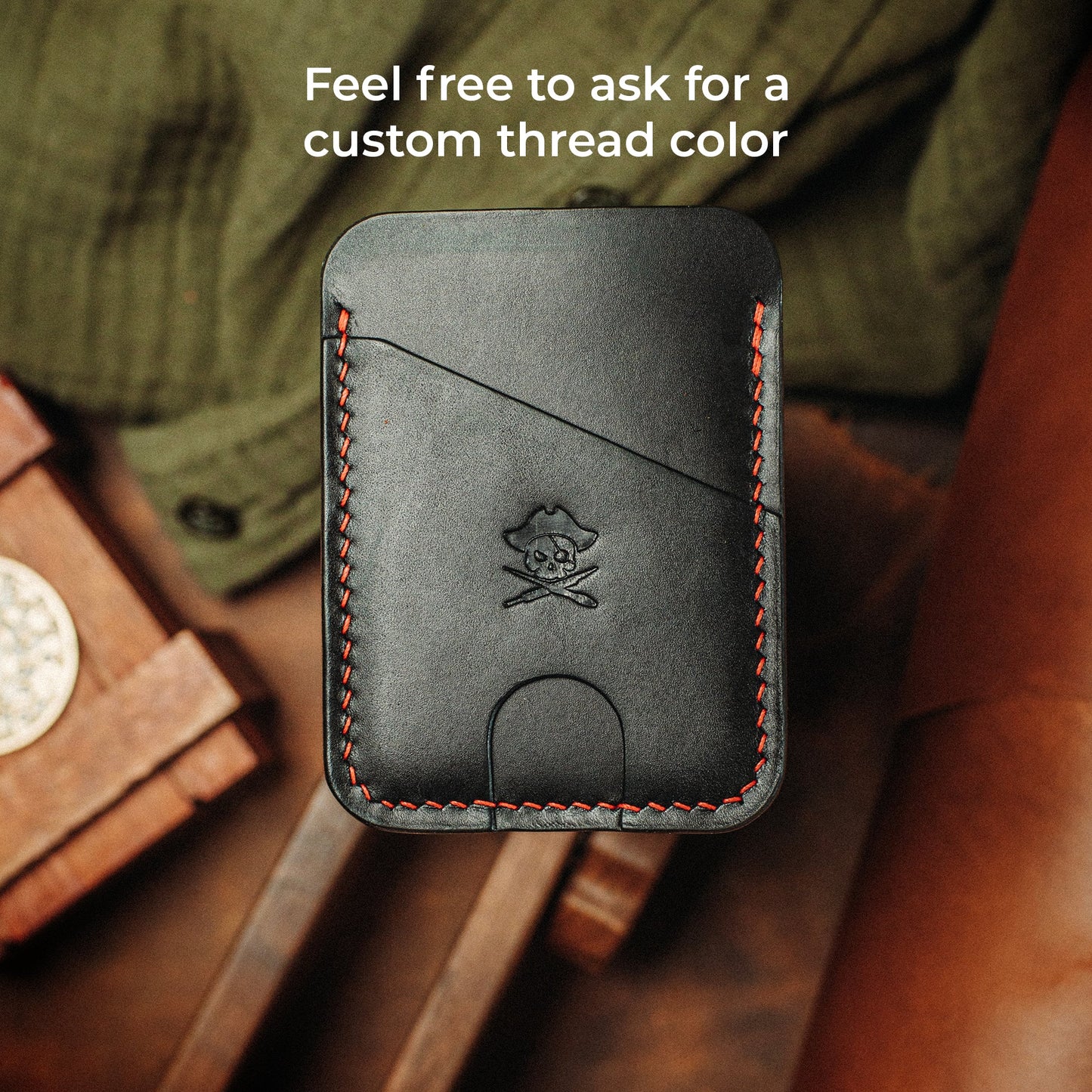 Pirate Goods Minimalist Leather Wallet - Boatswain v4 | Slim Card Holder | EDC