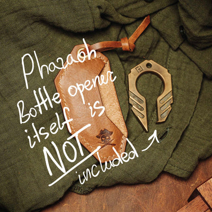 Pirate Goods Pharaoh Bottle Opener Holder - King’s Pocket | Leather Case | Pharaoh Accessory