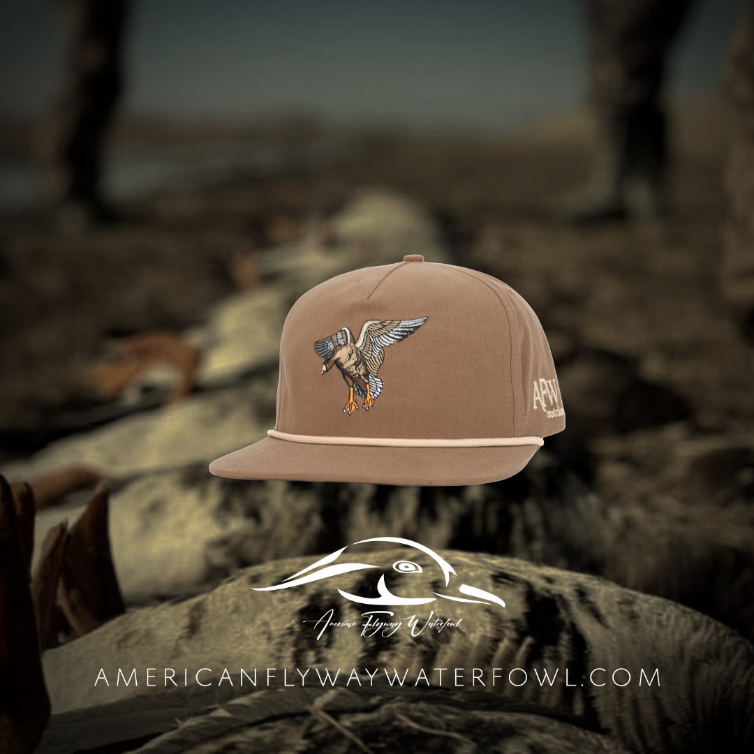 AF Waterfowl Brown w/ Tan Rope Specklebelly RipStop Hat
