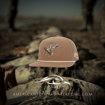 AF Waterfowl Brown w/ Tan Rope Specklebelly RipStop Hat