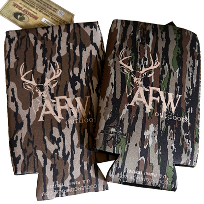 American Flyway Waterfowl Buck Logo Drink Koozies - Skinny Can