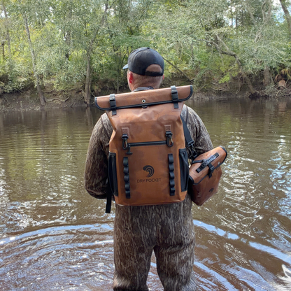 Dry Pocket Waterproof Floating Backpack Dry Bag - Coyote Brown