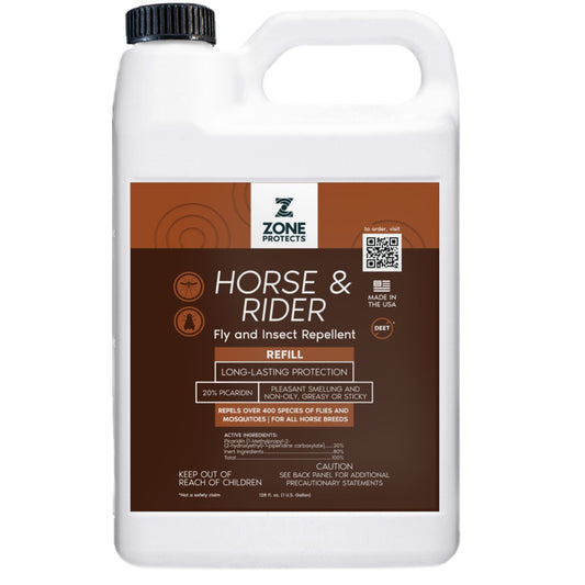 Zone Protects Horse & Rider Fly & Insect Repellent, Gallon Refill
