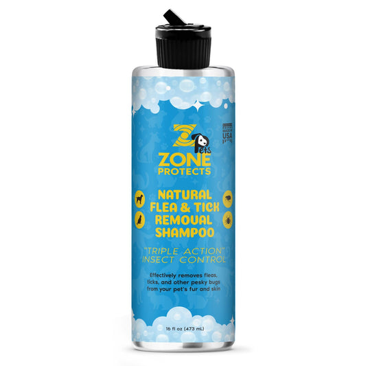 Zone Protects Natural Flea & Tick Removal Shampoo - Citrus Scented