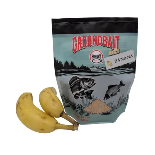 HungryFish GroundBait Mix - (Banana) 15.9oz