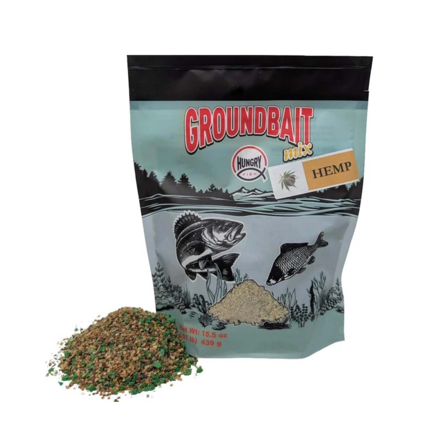 HungryFish GroundBait Mix - (Hemp) 15.9oz