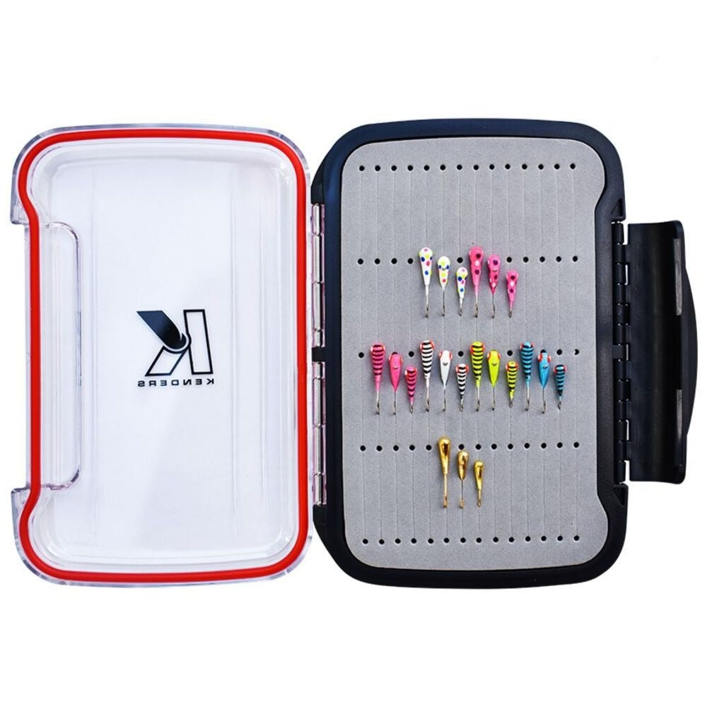 Kanoe Tungsten Ice Fishing Jigs – Assorted Sizes, Negative Buoyancy, From Kenders Outdoors