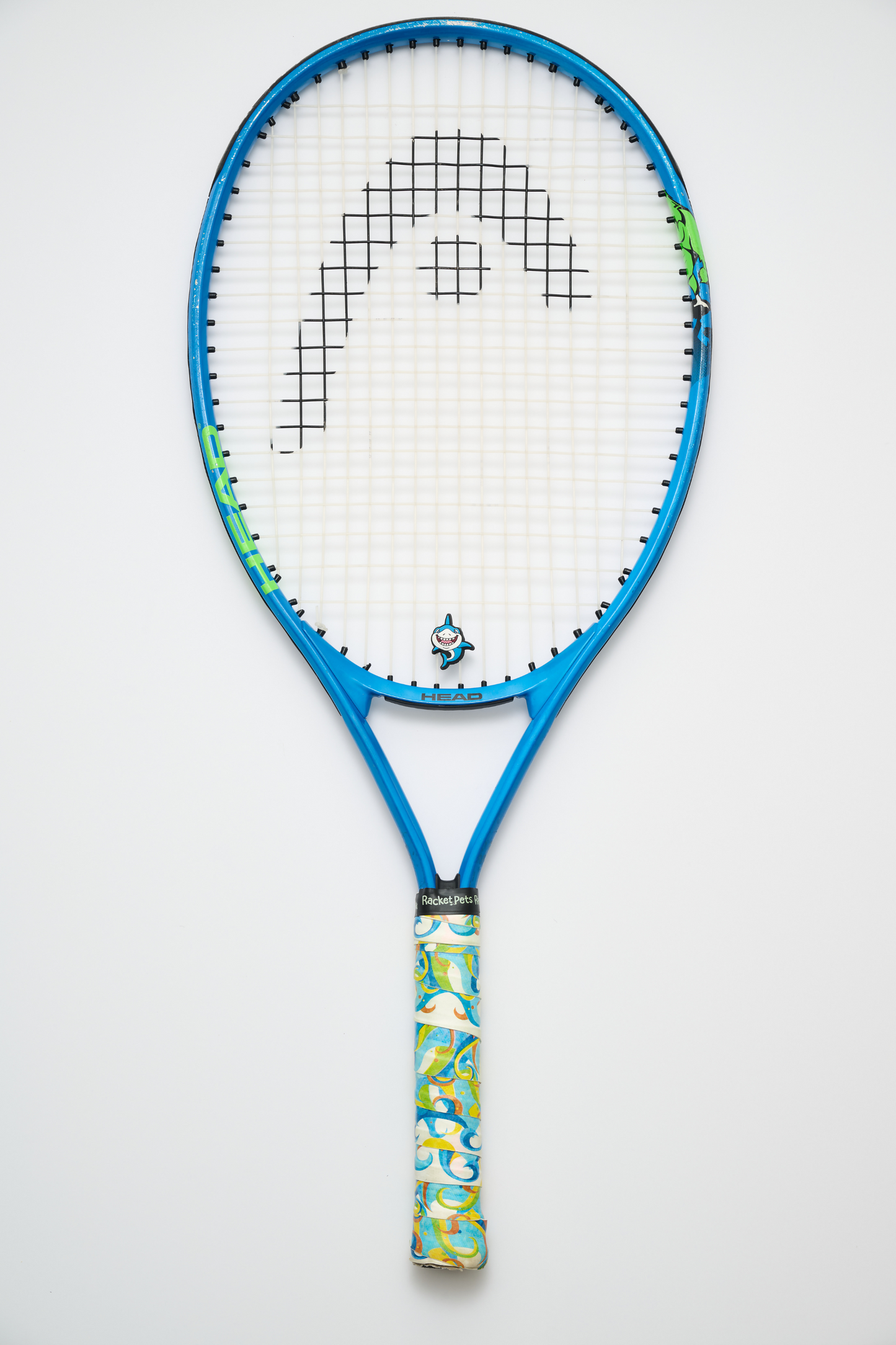 Racket Pets Shark Tennis Overgrip Tape and Matching Shock Absorbing Dampener for Tennis Racket