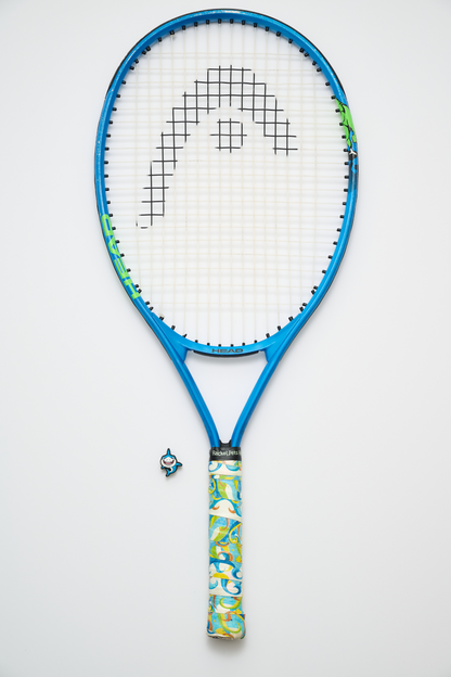 Racket Pets Shark Tennis Overgrip Tape and Matching Shock Absorbing Dampener for Tennis Racket