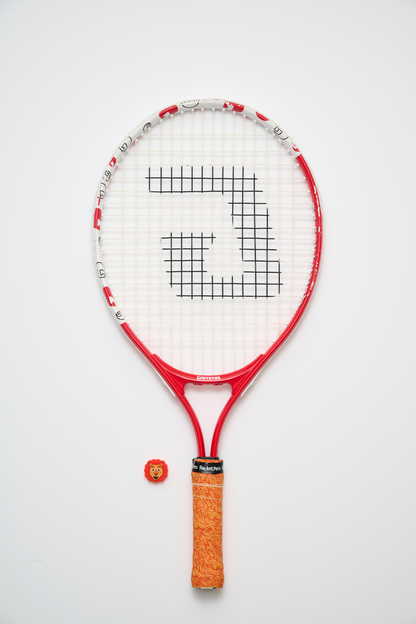 Racket Pets Lion Orange  Tennis Overgrip Tape and Matching Shock Absorbing Dampener for Tennis Racket