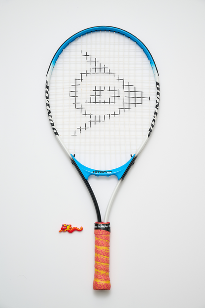 Racket Pets Dragon Red Tennis Overgrip Tape and Matching Shock Absorbing Dampener for Tennis Racket