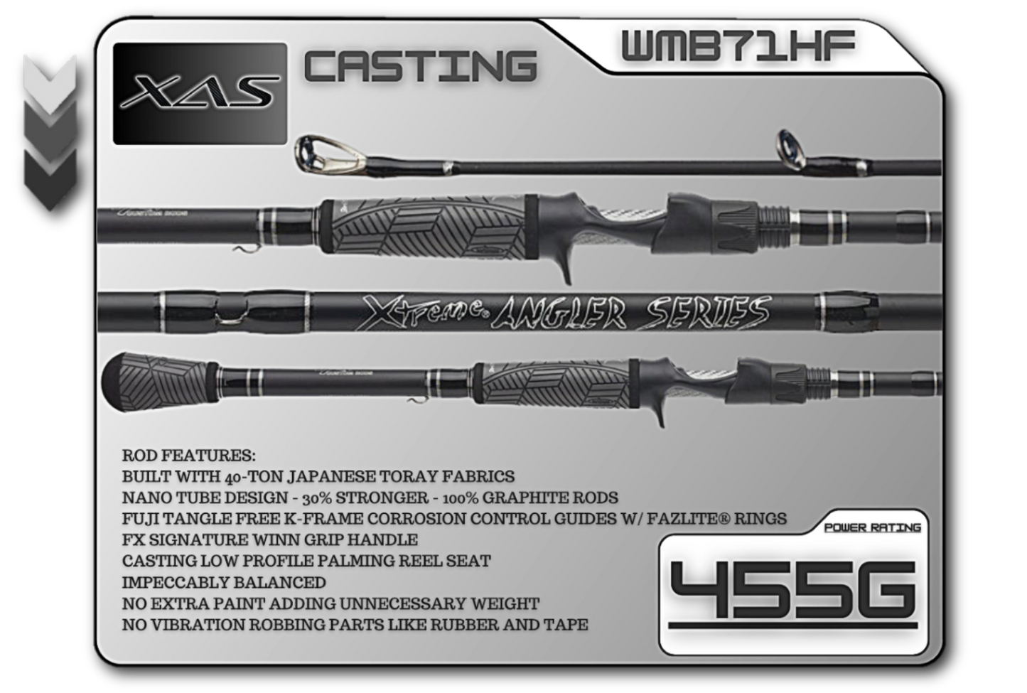 FX Custom Rods XAS 7'1" Heavy Fast Casting Rod