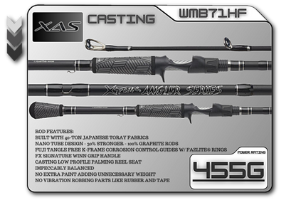 FX Custom Rods XAS 7'1" Heavy Fast Casting Rod