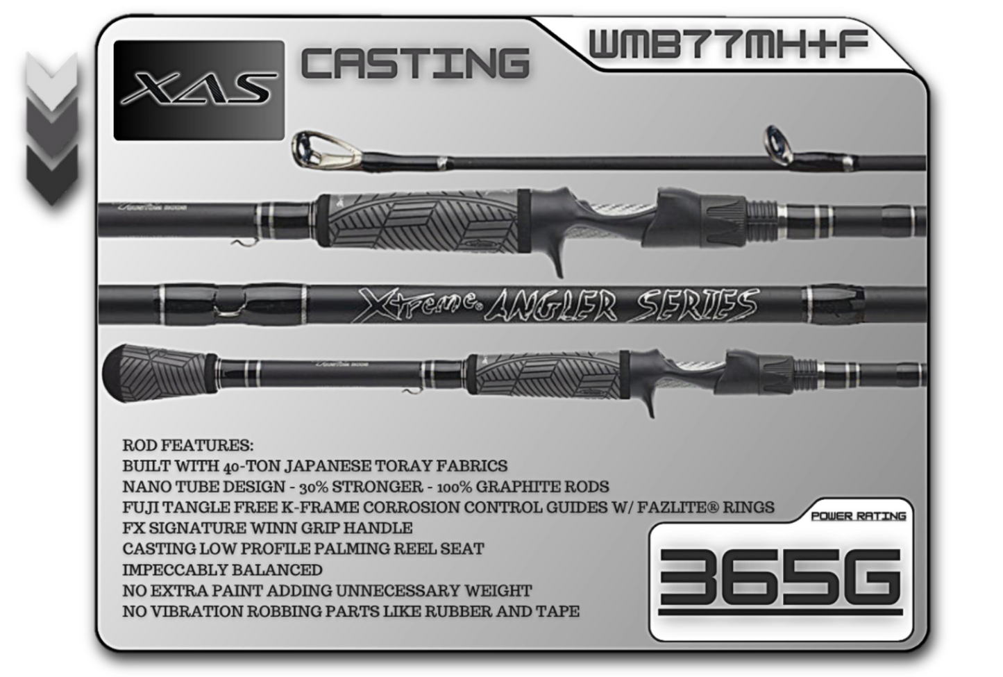FX Custom Rods 7'7" Med-Heavy+ Fast Casting Rod