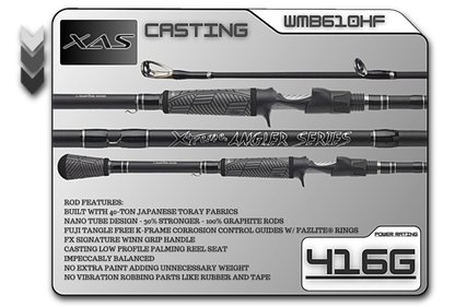 FX Custom Rods XAS 6'10" Heavy Fast Casting Rod