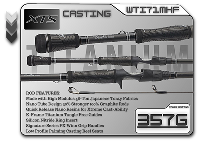 FX Custom Rods Titanium Series 7'1" Medium Heavy Fast Casting Rod