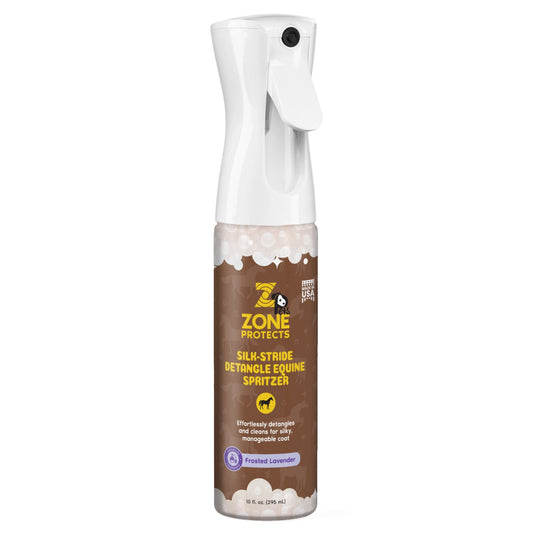 Zone Protects Silk Stride Detangle Equine Spritzer, Frosted Lavender