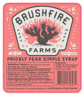 Brushfire Farms Bulk Prickly Pear Simple Syrup