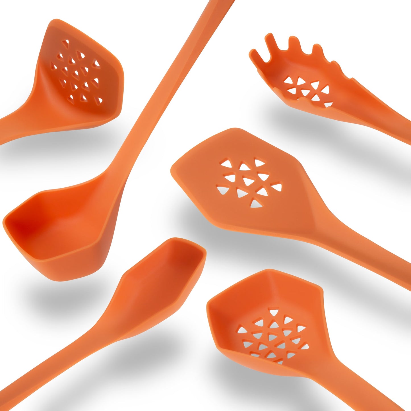 DFACKTO 6 Piece Heavy Duty Kitchen Utensil Set // Orange
