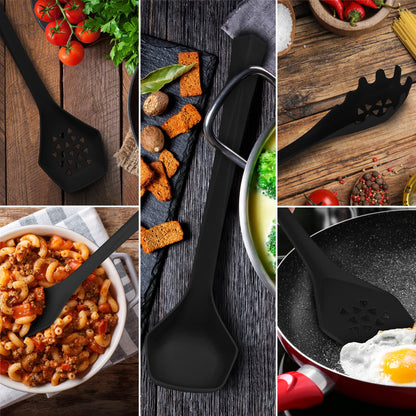 DFACKTO 6 Piece Heavy Duty Kitchen Utensil Set // Black