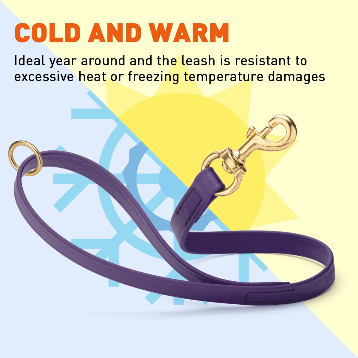 Dogline Viper Biothane Traffic Lead - Brass Hardware