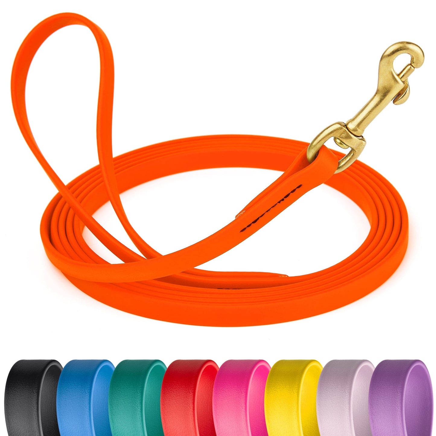 Dogline Viper Biothane Long Line 15 ft Lead with Brass Hardware