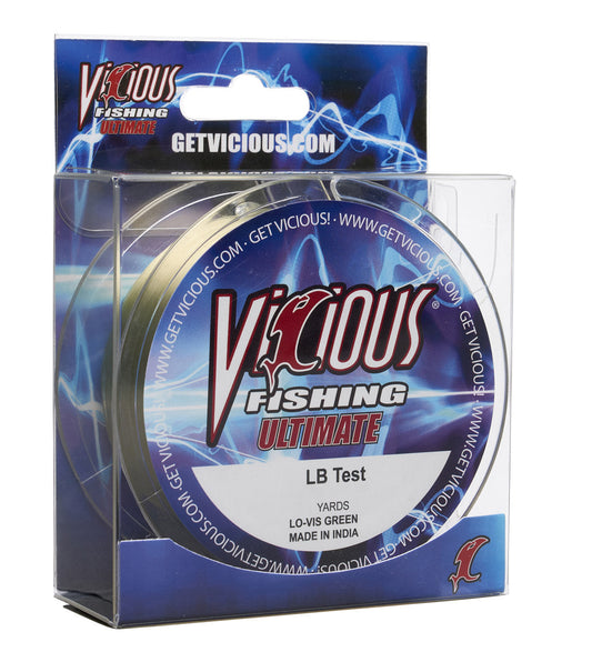Vicious Ultimate Lo-Vis Green Mono - 10 Lb Test