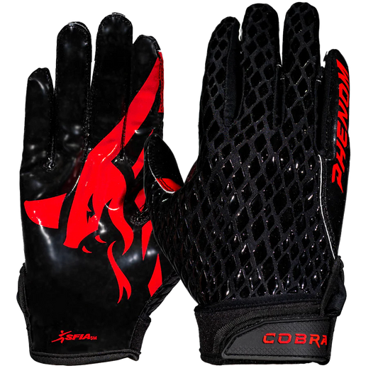 Phenom Elite Football Gloves - VPS4 - Black Cobra Skin