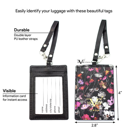 Travellty Runway Vegan Leather Luggage Tags Set