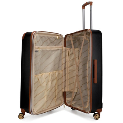 Travellty Vintage 3 Piece Expandable Retro Luggage Set