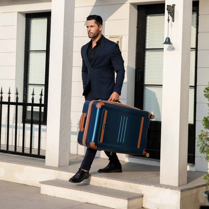 Travellty Vintage 3 Piece Expandable Retro Luggage Set