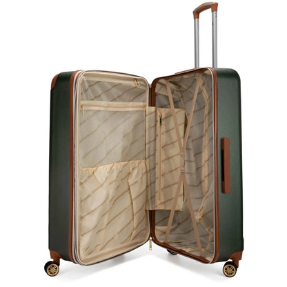 Travellty Vintage 3 Piece Expandable Retro Luggage Set