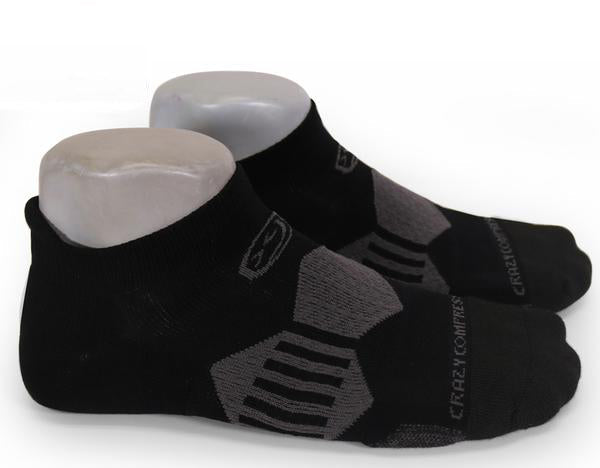 Crazy Compression Vadar Black - Elite Running Socks