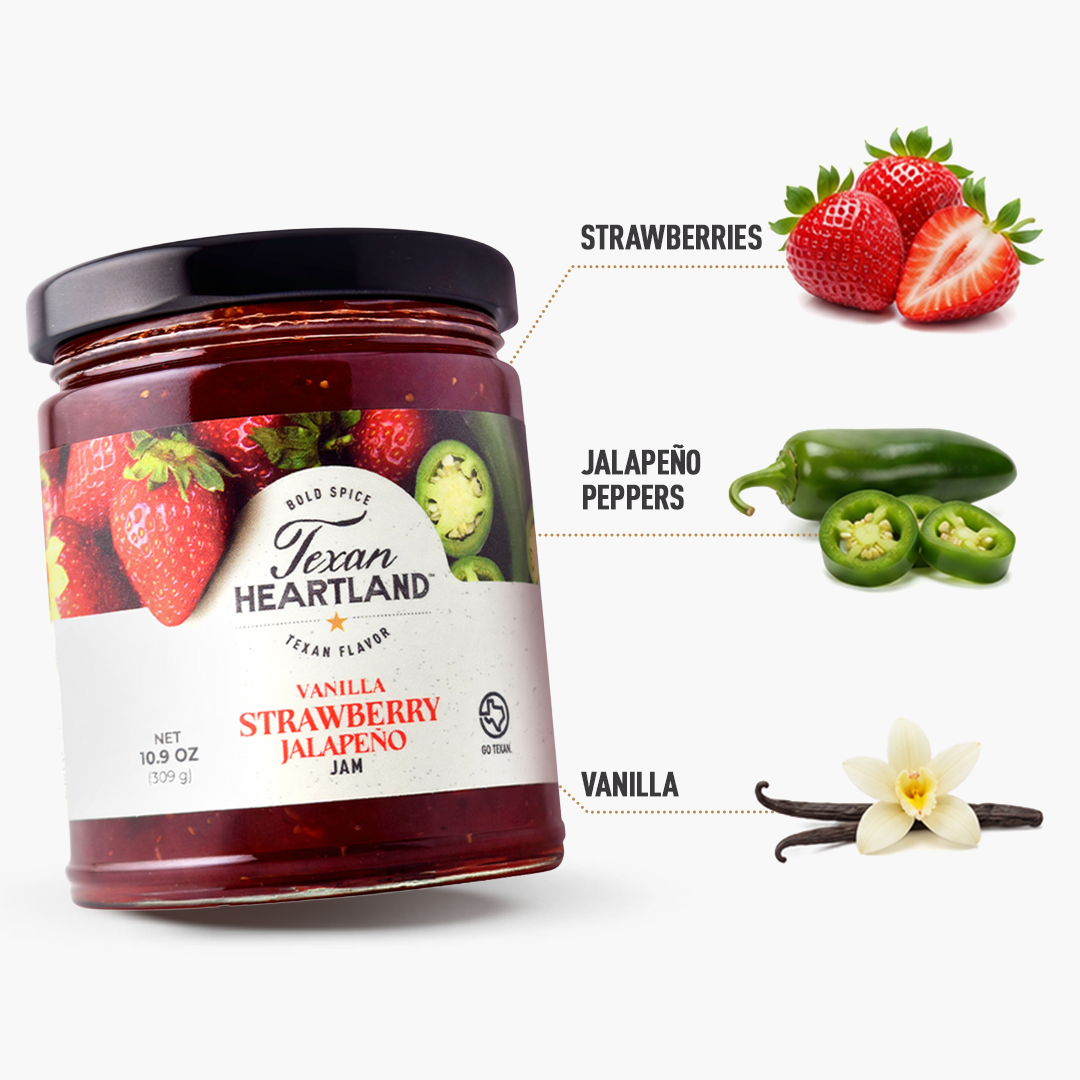Vanilla Strawberry Jalapeno Jam
