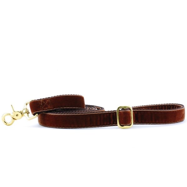 2 Hounds Design Brown Velvet Dog Leash