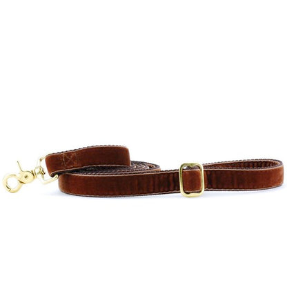 2 Hounds Design Brown Velvet Dog Leash