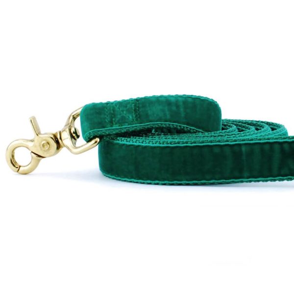 2 Hounds Design Emerald (Kelly) Velvet Dog Leash