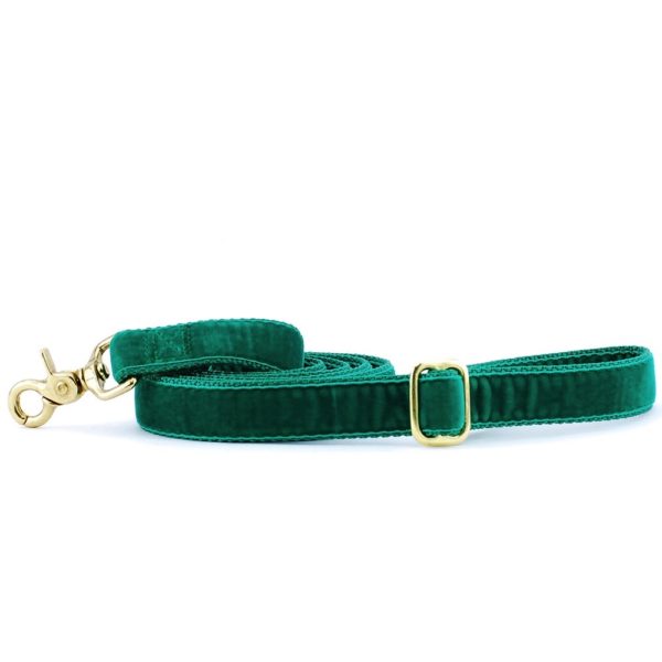 2 Hounds Design Emerald (Kelly) Velvet Dog Leash