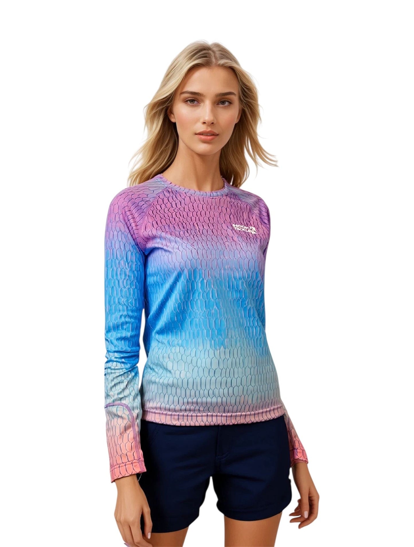 Hook & Tackle Women's Fish Scale L/S UV Fishing Shirt