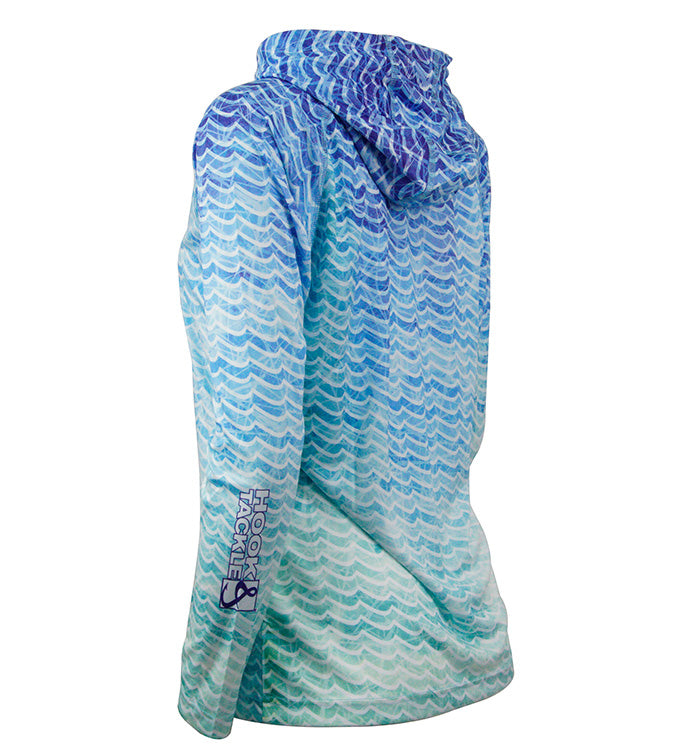 Hook & Tackle Women's Waves L/S UV Fishing Hoodie